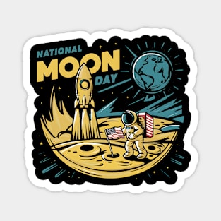 National Moon Day Magnet