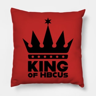 King Of HBCUs Black Logo Tee Pillow