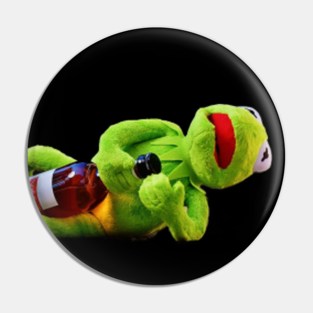 Drunk Kurmit Kermit Pin Teepublic Au