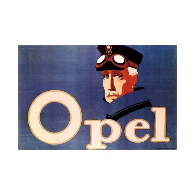 OPEL Automobiles by Hans Rudi Erdt 1911 Vintage German Plakatstil Style Advertisement by vintageposters