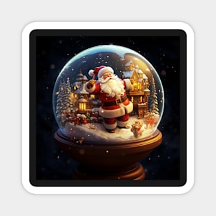 Santa Claus inside a glass ball Magnet