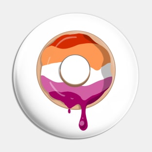 Lesbian Pride Donut Pin