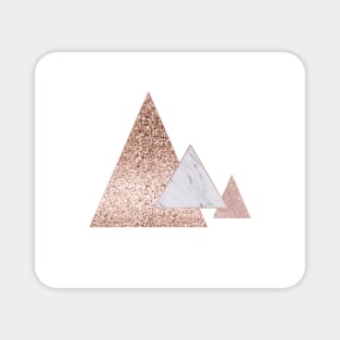 Rose gold triangle glamour Magnet