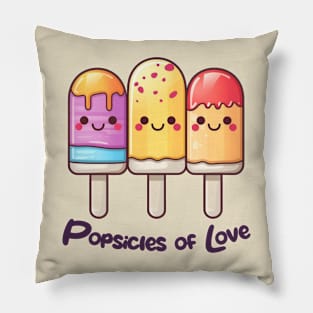 Kawaii Adorable Pride Popsicles Pillow