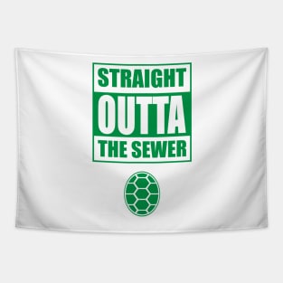 Straight Outta the Sewer GREEN Tapestry