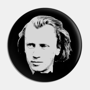 Johannes Brahms Black and White Pin