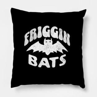 Friggin Bats Halloween Funny Spooky Viral Meme Pillow