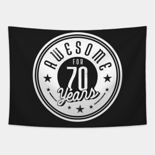 Vintage Awesome for 70 Years // Retro 70th Birthday Celebration W Tapestry