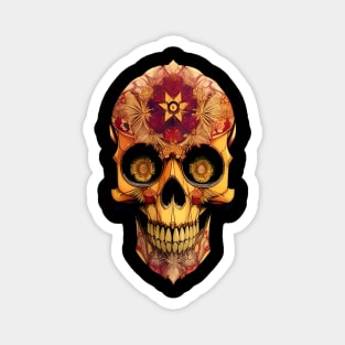 Artsy Cool Creative Skull Magnet