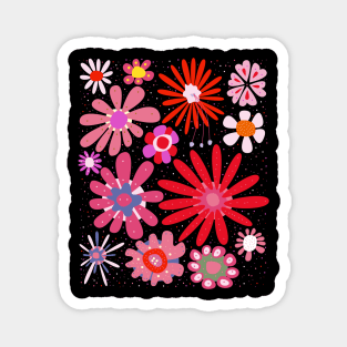 Floral pattern - beautiful floral design - floral illustration Magnet