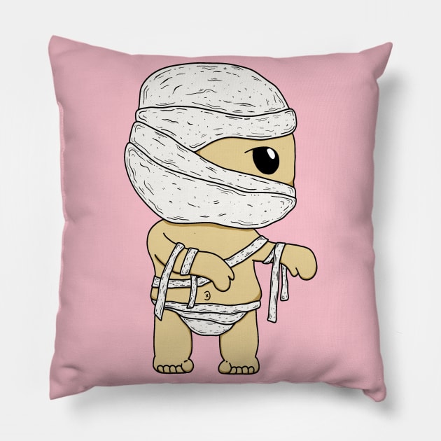 Halloween baby mummy Pillow by RiiKDes