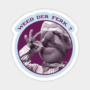 Vert Der Ferk - The Swedish Chef Retro - Weed Magenta Magnet