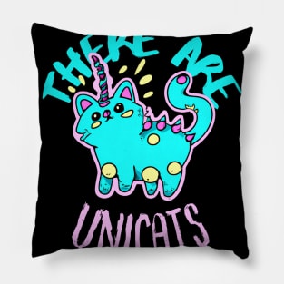 Cute Crazy Psycedelic Unicorn Cat Chimaera Artwork Pillow