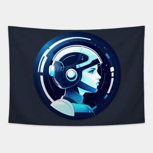 Astronaut Girl Tapestry