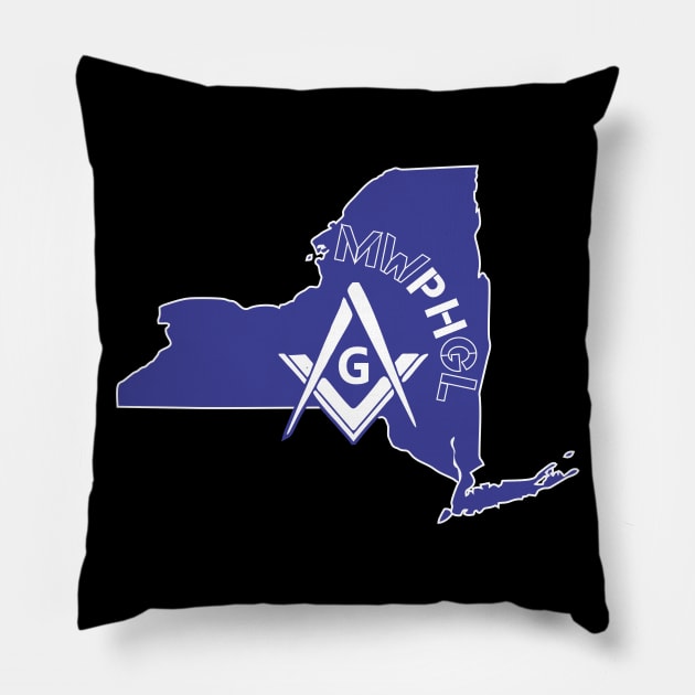 MWPHGLNY - Blue & White Pillow by Brova1986