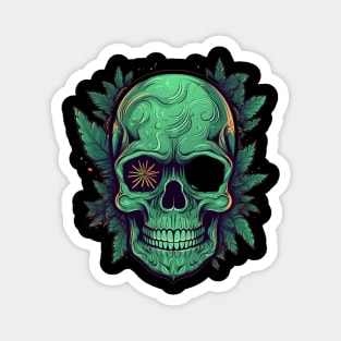 Cannabis  Sugar Skull Magnet