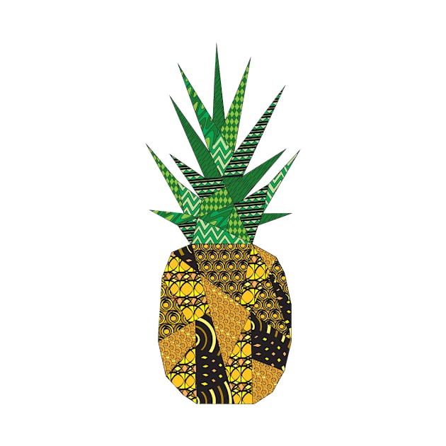 Doodled Polygonal Pineapple by calliew1217