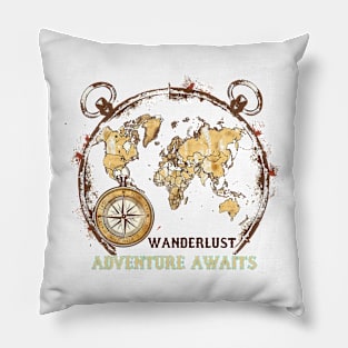 Wanderlust Adventure Awaits Pillow