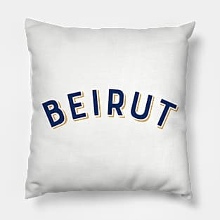 Beirut Lebanon Vintage Arched Type Pillow