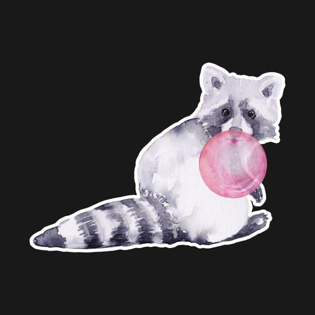 Bubblegum Raccoon by Gingerlique