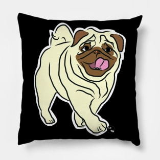 Happy Pug Pillow