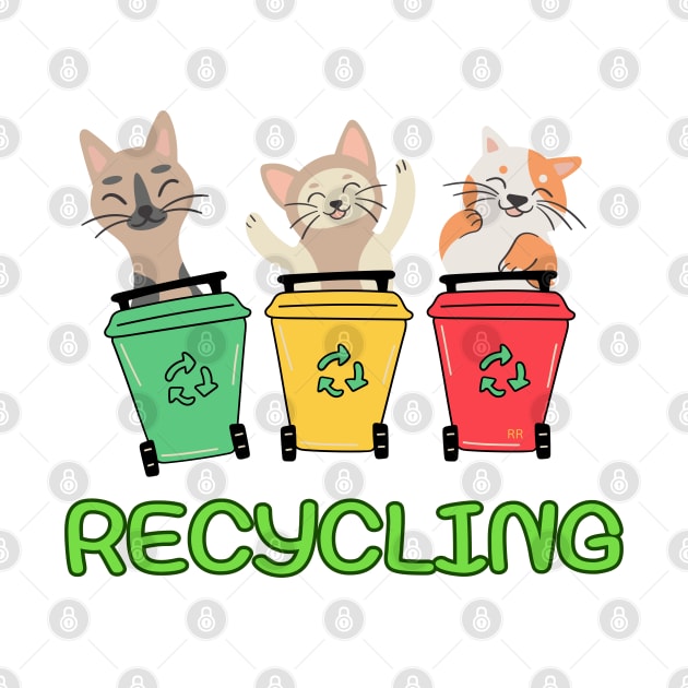 CUTE KITTIES RECYCLING GO GREEN by Rightshirt