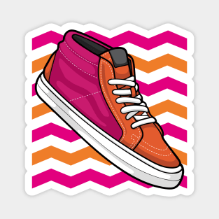 Corduroy Fuchsia Sneaker Magnet