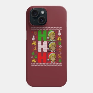 Trump Santa Claus Ho Ho Ho Ugly Christmas Sweater Phone Case