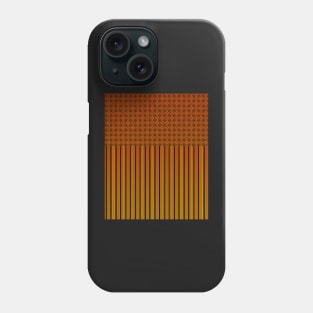 Pattern of gold ocher stripes and floral ornaments Phone Case