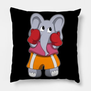 Elephant as Boxer with Boxing gloves Pillow