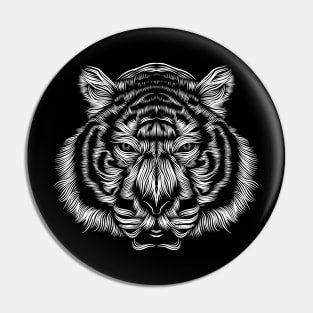 a tiger silhouette Pin