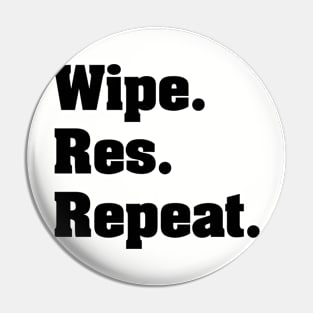 Wipe. Res. Repeat. MMO Classic Pin