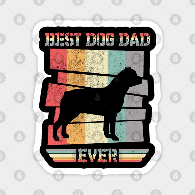 VINTAGE RETRO BEST DOG DAD EVER ROTTWEILER FATHERS DAY Magnet by Mash92