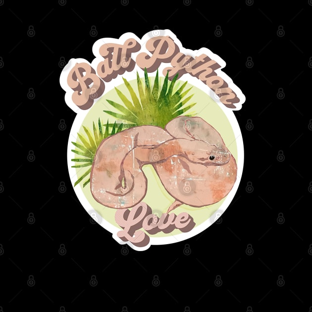 Pink Ball Python Snake Love Shirt by Gina's Pet Store