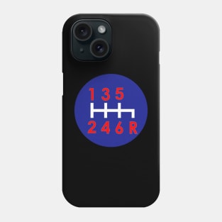 6 speed manual transmission logo Phone Case