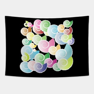 colorful snails Tapestry