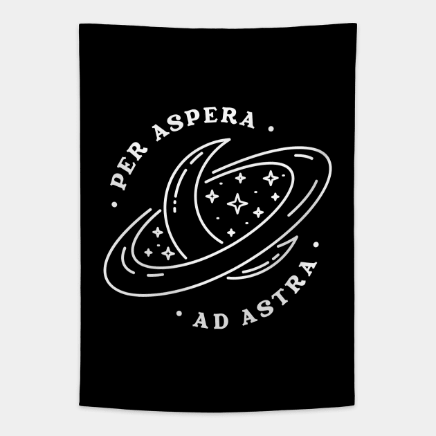 Per Aspera Ad Astra Tapestry by machmigo