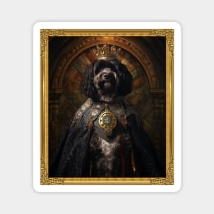 Stately Portuguese Water Dog - Medieval Portuguese King (Framed) Magnet