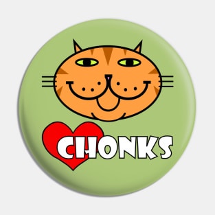 Heart Chonks - Orange Tabby Pin