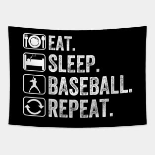 Eat Sleep Baseball Repeat Tapestry