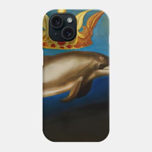 Dolphin with a Crown Phone Case