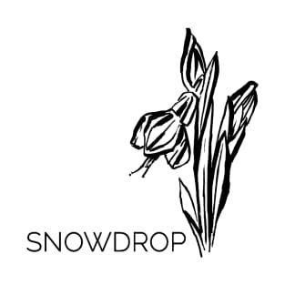 Snowdrop line drawing T-Shirt