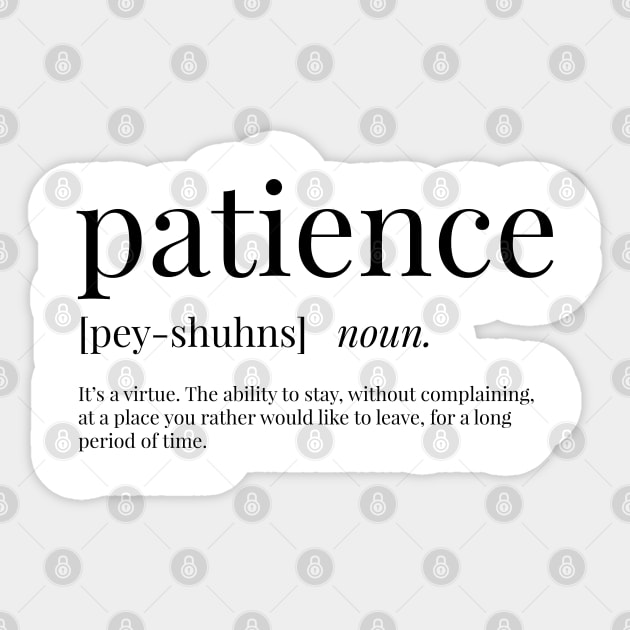 PATIENCE definição e significado