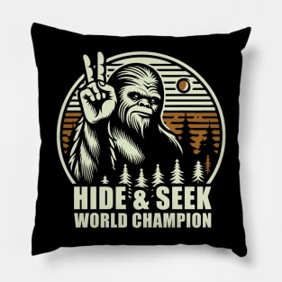 Hide seek world champion - Bigfoot Pillow