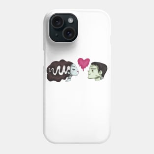 Frankenstein and the bride Phone Case