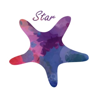 Colored star. T-Shirt