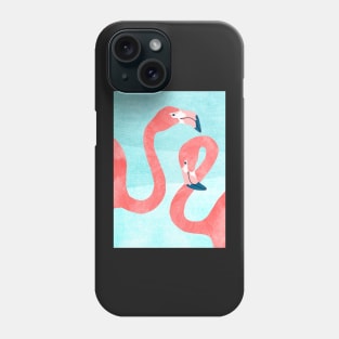 Whimsical Flamingo Couple Phone Case