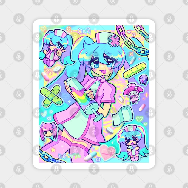 Hatsune Miku nurse Magnet by Inky_Trash