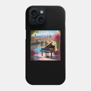 A Grand Piano In A Picturesque Scene in Florence Italy Phone Case