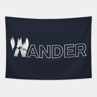 Wander Mountains Trees Tapestry